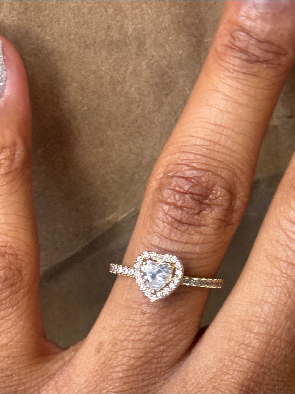 Newly purchased Pandora Gold Heart Ring